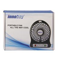 Innobay&reg; Mini Handy Portable Rechargeable Fan Operated by Built-in Lithium Battery, 7 blades, 4 Speeds of Air... N40