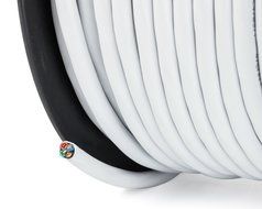 In Wall Speaker Wire | 100 Feet | 14AWG CL3 Rated 4-Conductor Wire White Oxygen Free Copper includes banana plugs... N23
