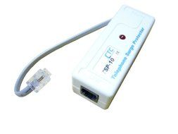 TSP-10 - Telephone line surge protector, in-line RJ11 jacks, LED indicator