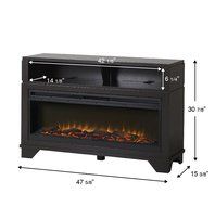 Homestar Nereto 48&quot; Wide Media Fireplace in Black