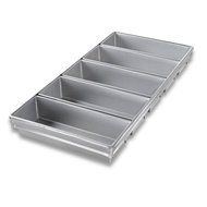 Chicago Metallic Bakeware Glazed Aluminized Steel 5-Long Loaf Pan Set