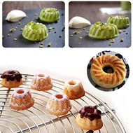 Bundt Cake Mold, SySrion 6-cavity Silicone Fancy Bundt Cake, Muffin Cups, Coffee Cake, Cupcake, Brownie and Cornbread...