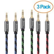 Aurum Cables Male to Male 3.5mm Universal Gold Plated Auxiliary Audio Stereo Cable for iPhone, iPad, iPod, Kindle... N6