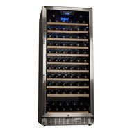 Edgestar 121 Bottle Single Zone Built-in Wine Cooler - Stainless Steel and Black N3