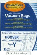 Hoover WindTunnel Upright Type Y Vacuum Bags Microfiltration with Closure - 9 Pack