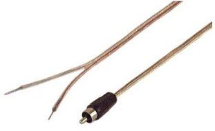 Microsound - 18 AWG 1-Feet Speaker wire with RCA Male Black Adapter