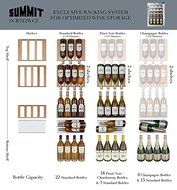 Summit SCR312LWC2 17" Wine Cellar with 22 Bottle Capacity Factory Installed Lock Professional Handle Wooden Shelving... N2