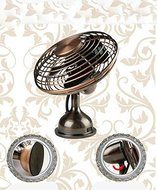 Shihua Compact USB Powered Desk Mini Fan Bronze Copper Desktop Fan N2