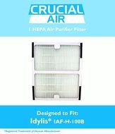 Idylis B HEPA Air Purifier Filter, Fits Idylis Air Purifiers IAP-10-125, IAP-10-150, Model # IAF-H-100B, IAFH100B...