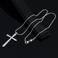 Fashion NEW 925 Sterling Silver Charms cross Pendant Beautiful women Necklace N4