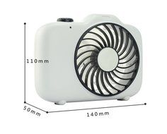 Touchshop Portable Mini USB Camera Shape Hand-Hold Fan by Rechargeable 18650 Battery/USB Infinitely Variable Speeds... N4