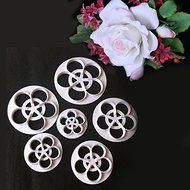 Keyzone Novelty 6pcs/set Rose Flower Fondant Cake Cookie Cutter Decor Mold Mould Sugarcraft Tool Best Beautiful N2