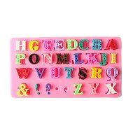 Alphabet Letter Silicone Mold, Mini Size 3D Fondant Cake Decorating Gumpaste Molds for Plaster Russian stamp 14.780.8CM