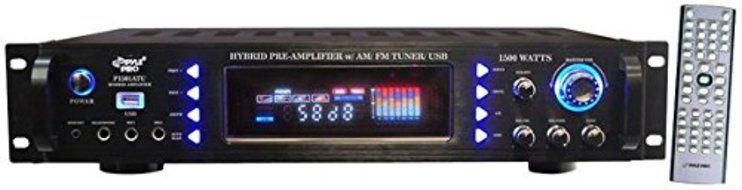Pyle-Pro P1501ATU 1500 Watts Hybrid Pre Amplifier with AM/FM Tuner/USB