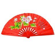 Chinese Kung Fu Tai Chi Fan Arts Dance/Practice Performance Bamboo Folding Fan (Dragon And Phoenix blue background) N11