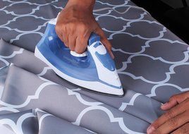 Professional Steam Iron with Nonstick Soleplate - Powerful Steam Output - Dry Iron Function - White/Blue 1200...