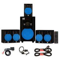 Blue Octave B51 Home Theater 5.1 Speaker System with Bluetooth Optical Input and 2 Extension Cables