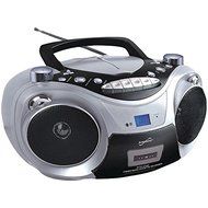 Supersonic SC-709 SILVER Portable MP3 &amp; CD Player with Cassette Recorder &amp; AM/FM Radio (Silver)