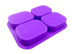 Hanperal 4 Cavity Silicone DIY Soap Mold Handmade Candle Mould Rectangular Mold with Angel Design