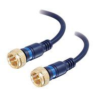 C2G / Cables To Go 27228 Velocity Mini-Coax F-type Cable (12 Feet, Blue)
