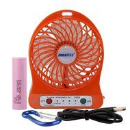 Innobay&reg; Mini Handy Portable Rechargeable Fan Operated by Built-in Lithium Battery, 7 blades, 4 Speeds of Air... N43