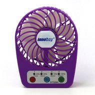 Innobay&reg; Mini Handy Portable Rechargeable Fan Operated by Built-in Lithium Battery, 7 blades, 4 Speeds of Air... N47