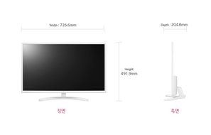 LG 32MN58HMW 32 Inch FHD Monitor (1920 x 1080) LED/ IPS Panel White Color Bezel