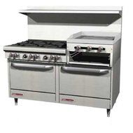 Southbend - S60DD-2RR - 300 Series 60" Restaurant Range w/ 6 Burners, Raised Griddle &amp; Standard Ovens