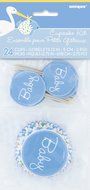 Blue Stork Boy Baby Shower Cupcake Kit for 24