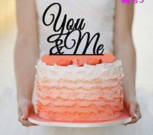 ShinyBeauty Mr And Mrs Cake-Topper,Custom Wedding Cake Topper (Design 12) N3