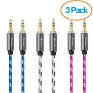 Aurum Cables Male to Male 3.5mm Universal Gold Plated Auxiliary Audio Stereo Cable for iPhone, iPad, iPod, Kindle... N13