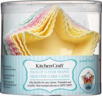 Kitchen Craft Sweetly Does It Silicone Star Shaped Cake Cases, Pack of 12 N2