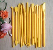 BleuMoo Fondant Cake Decorating Sugarcraft Paste Flower Modelling Tools Set Kit (Yellow) N8