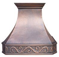 Copper Best H3 302127 Copper Range Hood with Motor 30 inch Handcrafted