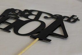 All About Details Black The Big 4OH! Cake Topper N3