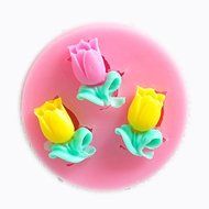 MathildaBaking Collection - Lovely Tulip Flowers Mold Wedding Decor Theme Birthday Party Molding Silicone Fondant... N2