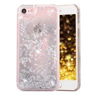 iPhone 7 Case, PHEZEN Christmas Tree Santa Claus Design Cool Quicksand Moving Stars Bling Glitter Floating Dynamic... N9