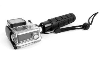 DURAGADGET Limited Edition, Waterproof Hand Grip Pole / Monopod with Wrist Strap in Black &amp; Yellow - Compatible... N30