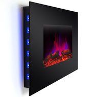 AKDY 36" Tempered Glass Wall Mount 2 Settings LED Backlights 1500W Electric Fireplace Stove w/ Remote Control... N2