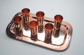 Sertodo Sharpshooter Shot Cups, set of 4, Hammered Copper, 2 fluid ounces N5