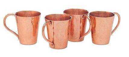 Sertodo Sharpshooter Shot Cups, set of 4, Hammered Copper, 2 fluid ounces N8