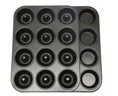 Webake 2-Pack 12 Cavity Mini Bundt Cake Pan and 12 Cavity Muffin Pan,Non-stick