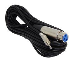 YCS Basics 10 Foot XLR Female To 3.5mm Stereo Male Cable N7