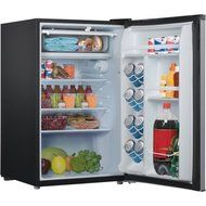 Galanz 4.3 cu ft Compact Single-Door Refrigerator, Stainless Steel