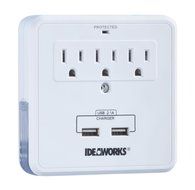 Smartphone Charging Station With Usb Outlet Multiplier - Dual Surge Protector (2-Pack)
