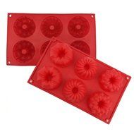 Bundt Cake Mold, SySrion 6-cavity Silicone Fancy Bundt Cake, Muffin Cups, Coffee Cake, Cupcake, Brownie and Cornbread... N4