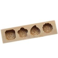 Wooden Moon Cake Steamed Pumpkin Pie Pasta Rice Cake Wooden Baking Mold (Three Mold)