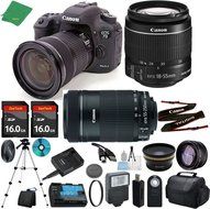 Canon EOS 7D Mark II with 18-55mm IS STM + 55-250mm IS STM + 2pcs 16GB Memory + Case + Memory Reader + Tripod...