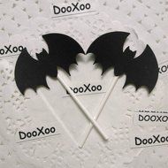 DOOXOO Halloween Bat Cupcake Toppers Black Bat Halloween Party Favors Halloween Party Cupcake Toppers Halloween... N2