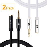 Super HD 3.5mm Aux Stereo Audio Extension Cable Slim Male to Female Type 24K Gold Plated Step Down Design Metal... N17